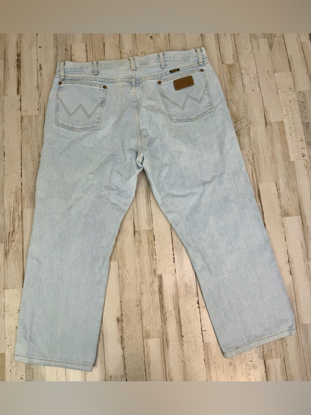 Vintage Wrangler Cowboy Cut Jeans Mens 40x27 Blue Denim Straight Workwear - Picture 9 of 11